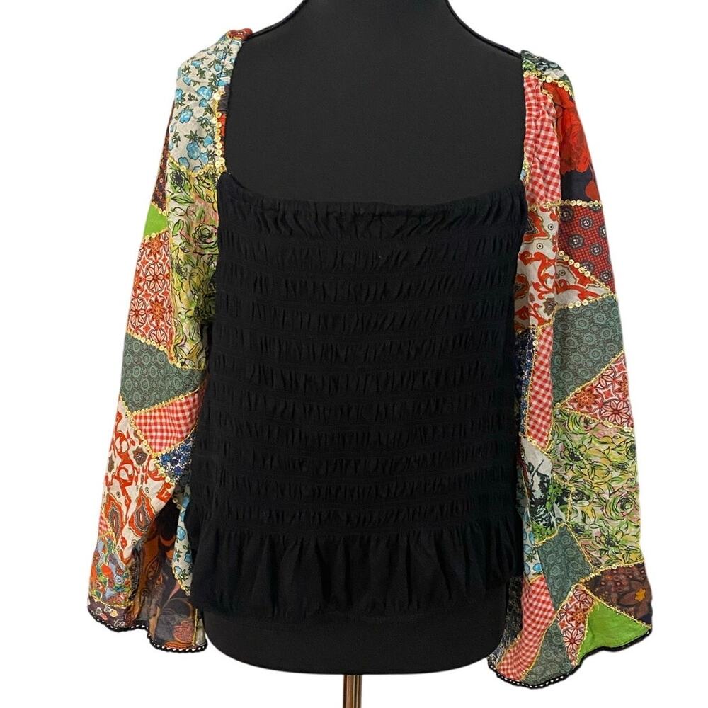 Anthropologie Let Me Be Patchwork Statement Sleev… - image 2